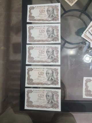 Billetes 100 Pesetas Manuel de Falla 1970