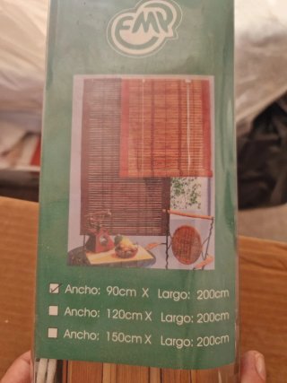 Estor enrollable de bambú