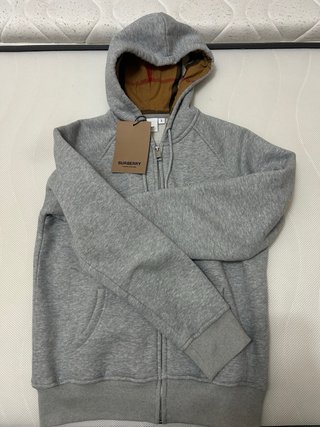 Felpa con cappuccio Burberry grigia taglia S