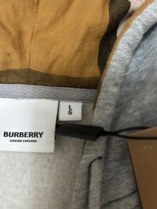Felpa con cappuccio Burberry grigia taglia S
