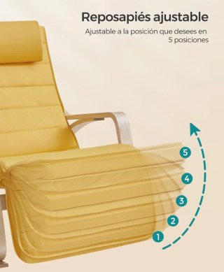 Silla mecedora amarilla