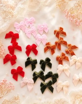 Pack de 25 mini lazos de terciopelo