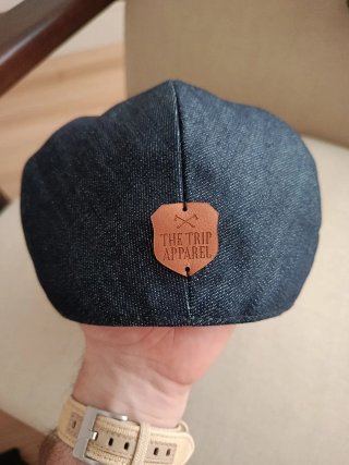 Gorra plana de tela vaquera
