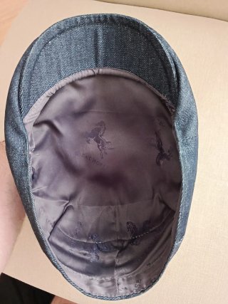 Gorra plana de tela vaquera