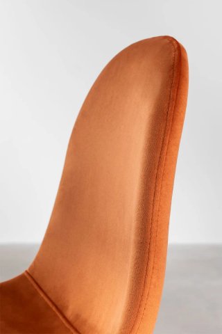 4 Sillas Terciopelo Naranja