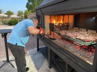 Barbacoa de Metal brasero temperar