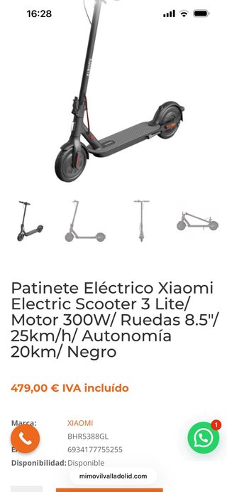 Patinete Eléctrico Xiaomi 3 Lite