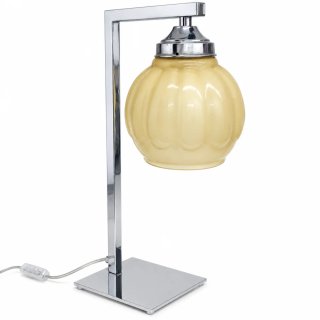 Candeeiro de mesa moderno metal e vidro