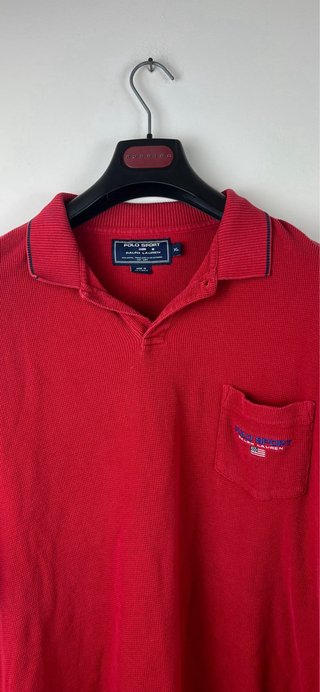 Polo Sport Ralph Lauren Vintage 90s Rossa XL Logo