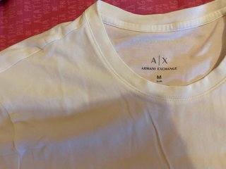 Camiseta Armani Exchange AX Logo Azul Talla M