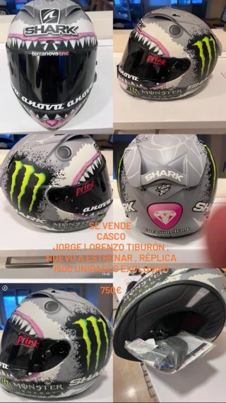 Casco Shark Jorge Lorenzo Tiburón Nuevo