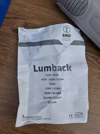 Faja Lumbar Gris/Azul Talla M