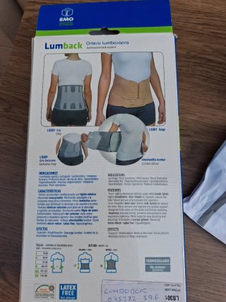 Faja Lumbar Gris/Azul Talla M