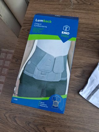 Faja Lumbar Gris/Azul Talla M