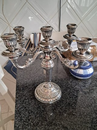 Pareja Candelabros Plata