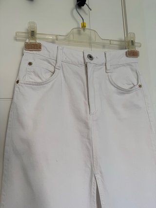 Falda vaquera blanca Bershka Talla 32
