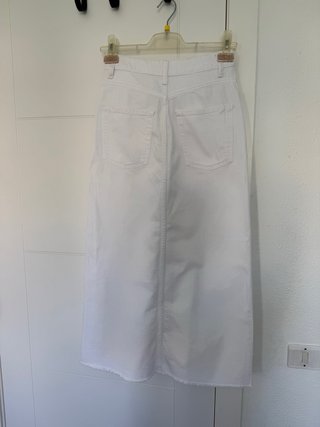 Falda vaquera blanca Bershka Talla 32