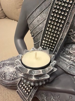 Buda Decorativo con Brillantes y Portavelas