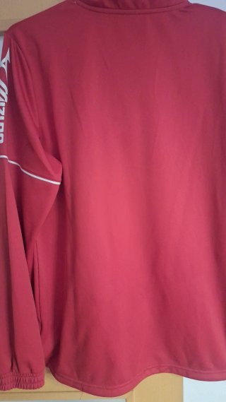 Sudadera Mizuno Hombre L Media Cremallera Roja
