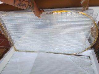 Espejo baño dorado con mueble
