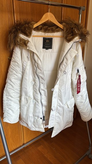 Parka Alpha Industries N-3B Blanca Original.