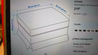 Taburete IKEA EKTORP Beige con Ruedas