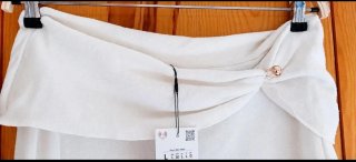 Jersey Zara hombros descubiertos blanco Talla L
