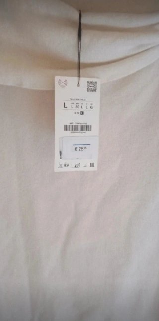 Jersey Zara hombros descubiertos blanco Talla L