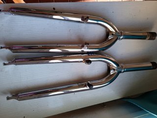 2 Horquillas Nuevas + Potencia aluminio nueva.