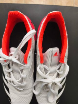 Zapatilla Fútbol Sala Adidas Blanca y Rosa