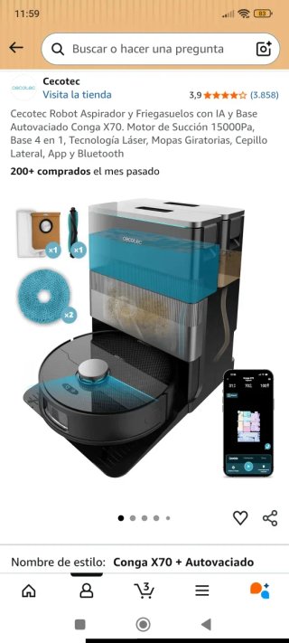 Cecotec Robot Aspirador y Fregasuelos