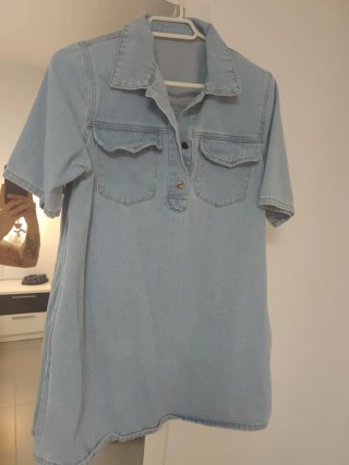 Vestido vaquero corto mujer