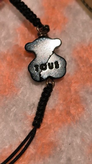 Pulsera Tous Oso Negra y Plata "para arreglar"
