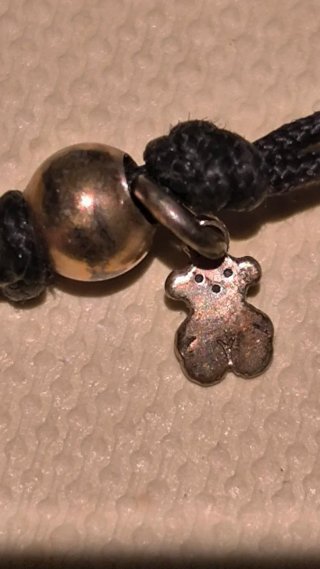 Pulsera Tous Oso Negra y Plata "para arreglar"