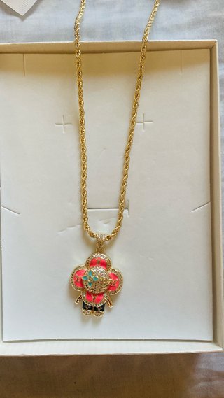 Collar LV Dorado y Rosa