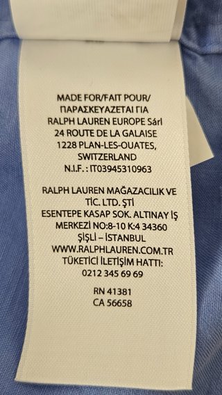Camisa Polo Ralph Lauren Lino Algodón XL