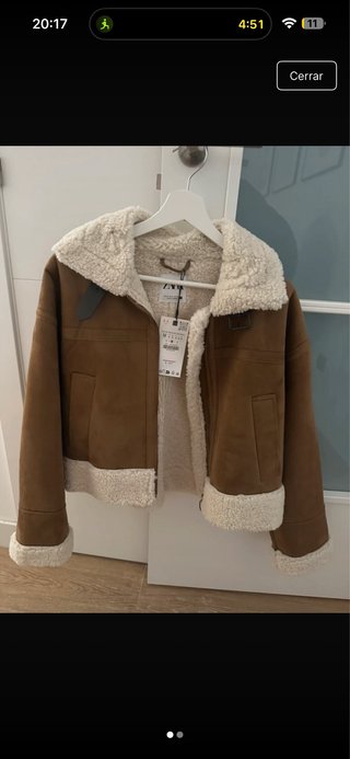 Cazadora Zara doble faz efecto ante