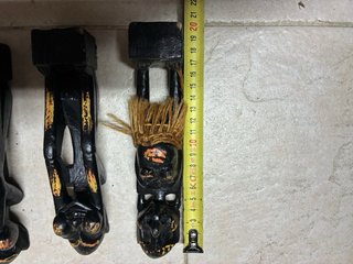 Figuras africanas de madera (4 unidades)