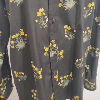 Camicia Max Mara floreale nera e gialla