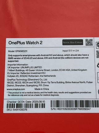 OnePlus Watch 2 Acero Zafiro Precintado