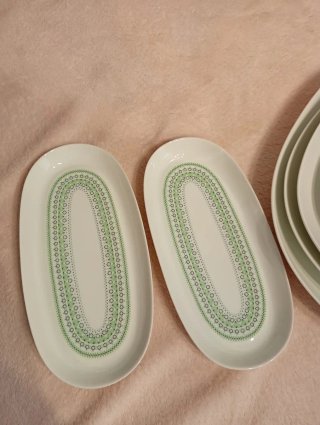 Fuentes Bidasoa Porcelana Verde y Blanca