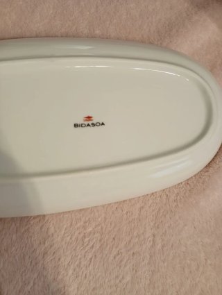 Fuentes Bidasoa Porcelana Verde y Blanca