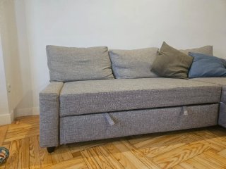 Sofá Cama Ikea FRIHETEN Chaiselongue Gris