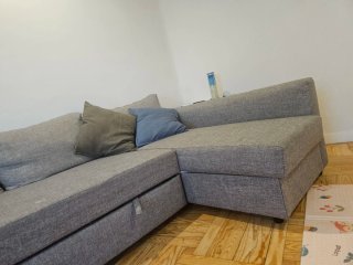 Sofá Cama Ikea FRIHETEN Chaiselongue Gris