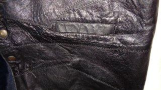 Chaleco de cuero negro unisex