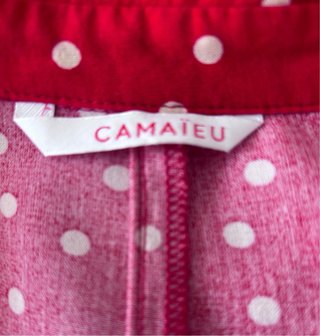 Vestido vintage Camaiëu lunares rojo