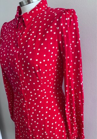 Vestido vintage Camaiëu lunares rojo