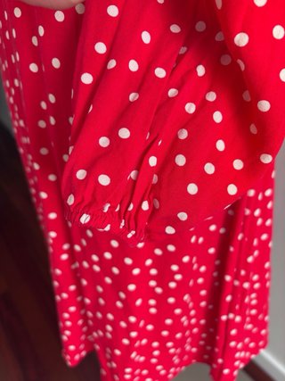 Vestido vintage Camaiëu lunares rojo