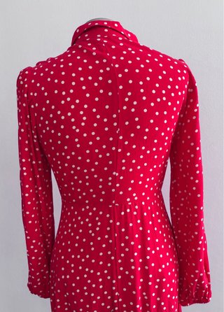 Vestido vintage Camaiëu lunares rojo