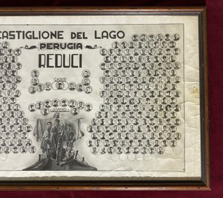 Militaria WW1: Quadro Reduci e Caduti Perugia